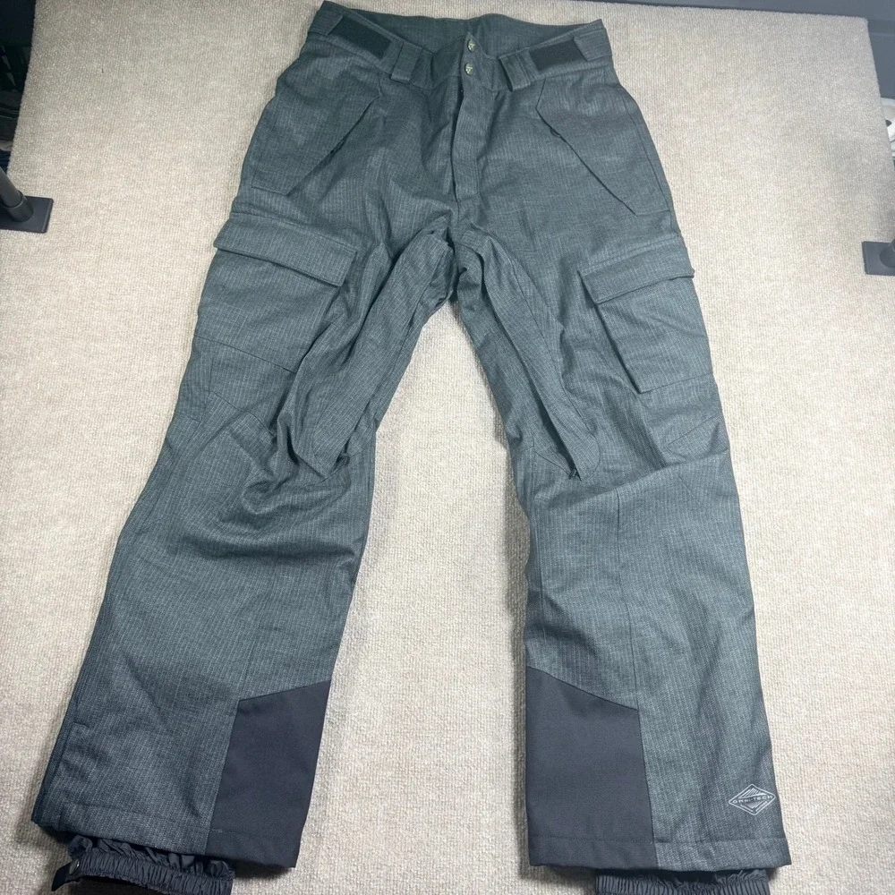 Columbia Titanium Omni-Tech Mens Ski Snowboard Pants Gray Cargo Size M Medium